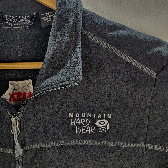 Mountain Hard Wear Mens S Jacket Fleece Charcoal Polyester Full Zip Long Sleeve - Picture 5 of 10